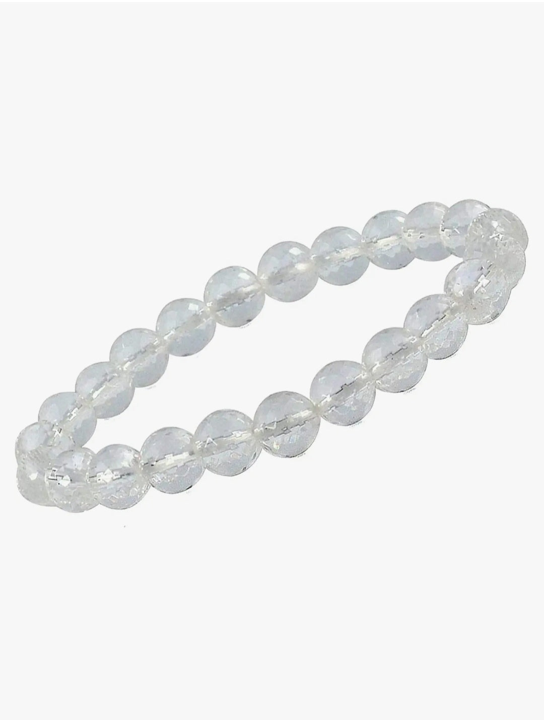 PinkOcean CLEAR QUARTZ- DIAMOND CUT Bracelet